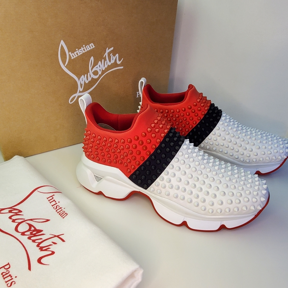 Christian louboutin Spike-sock flat neoprene mens